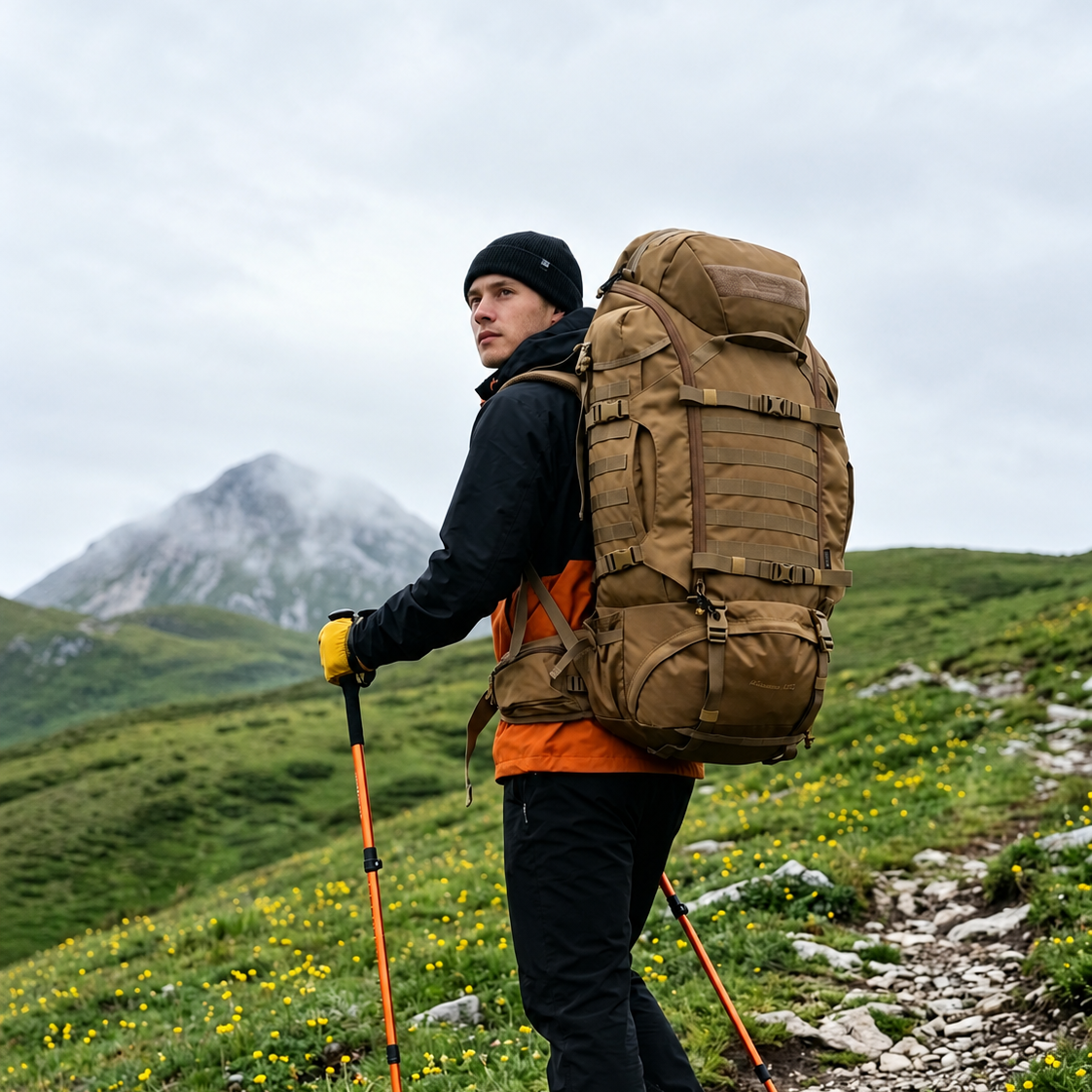 [M6729] 90L Hiking Internal Frame Backpack