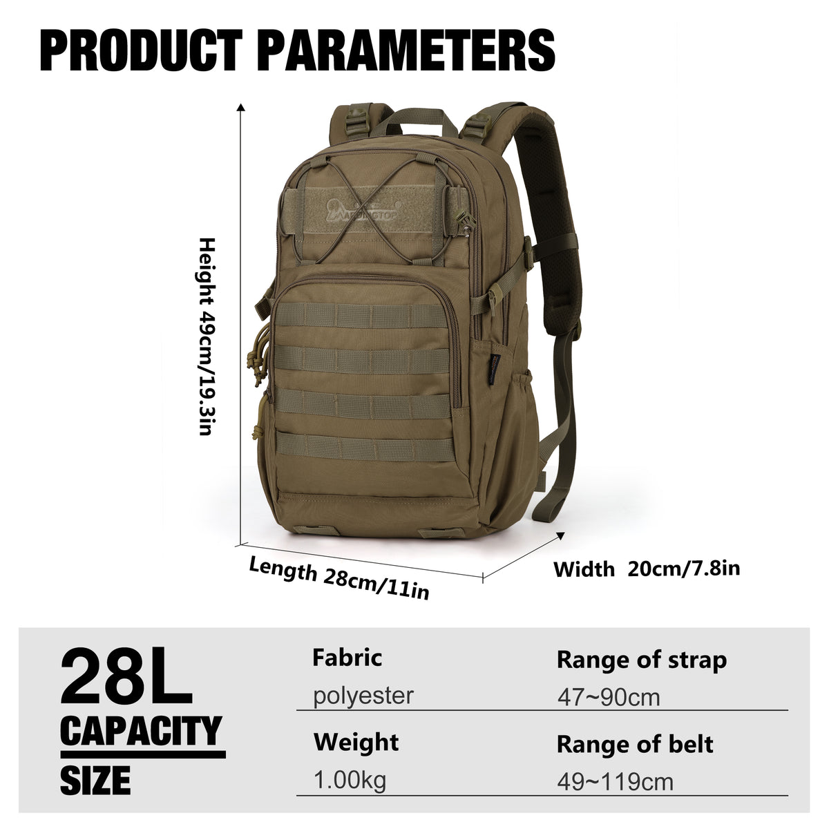 [M50553] 28L Tactical Backpack