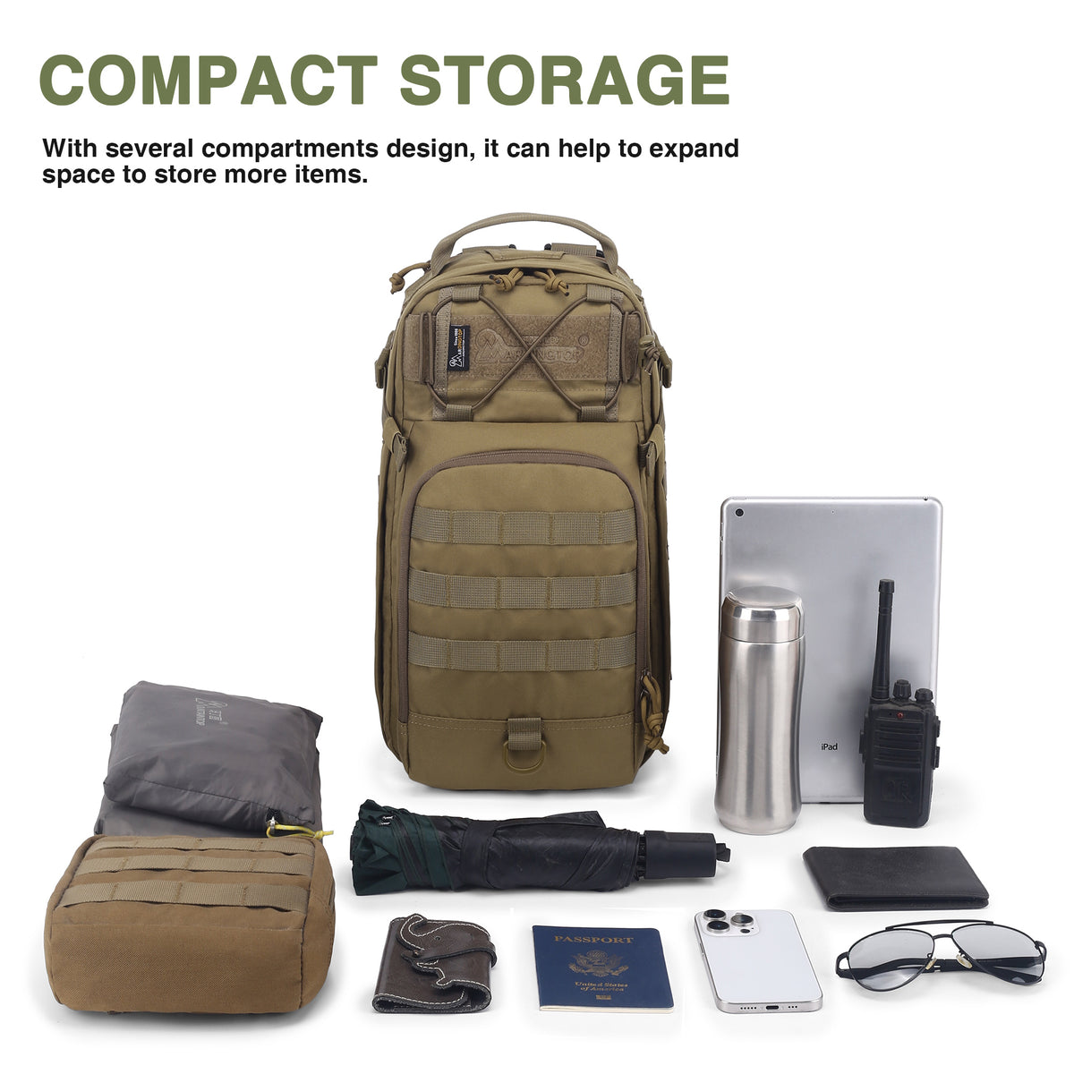 [M50546] 18L Convertible Tactical Backpack