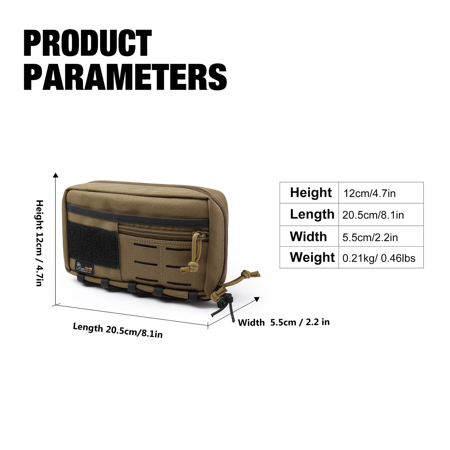 [M6616] Mardingtop 600D Molle Tactical Utility Pouch,Military Small Molle Pouch, EDC Tool Pouch Bag