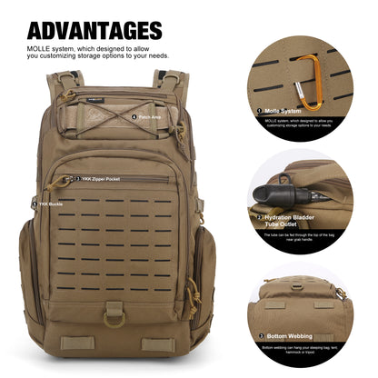 [TM6614] Mardingtop 30L Military Tactical Daypack, 915D Cordura Fabric Molle Backpack