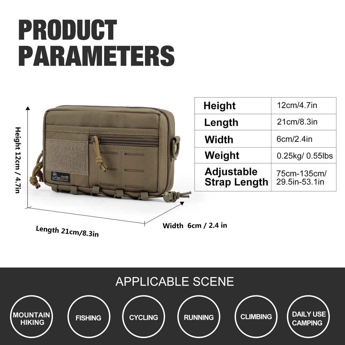 [M50540] 600D/Cordura Tactical MOLLE Utility Pouch