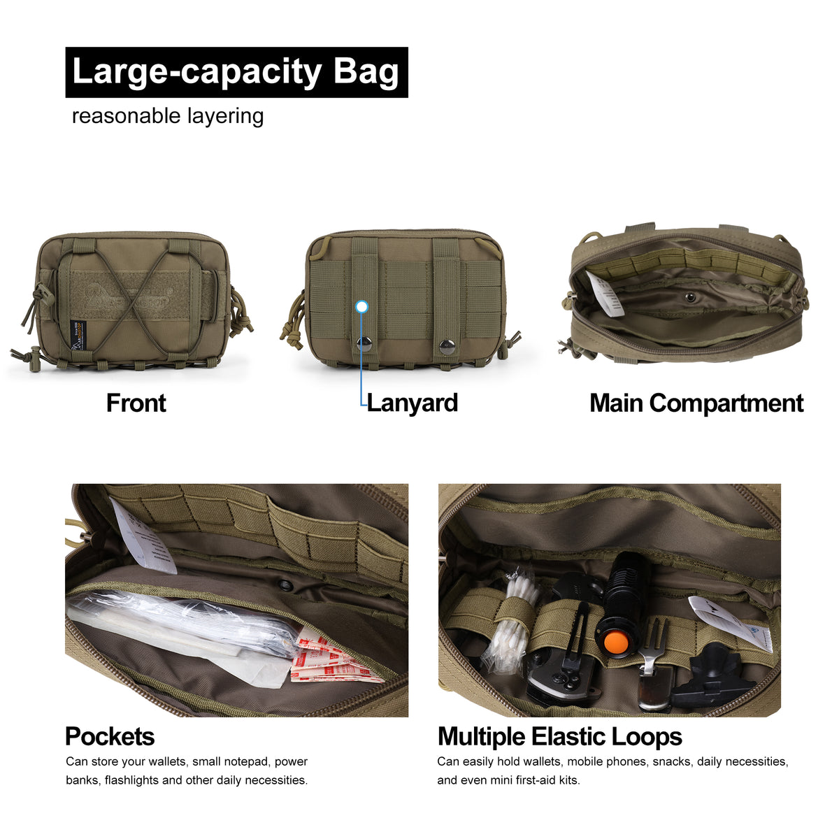 [M50539] 600D Tactical MOLLE Admin Pouch