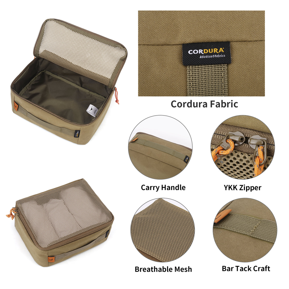 [G0026] 3-Piece 610D Cordura Packing Cube Set
