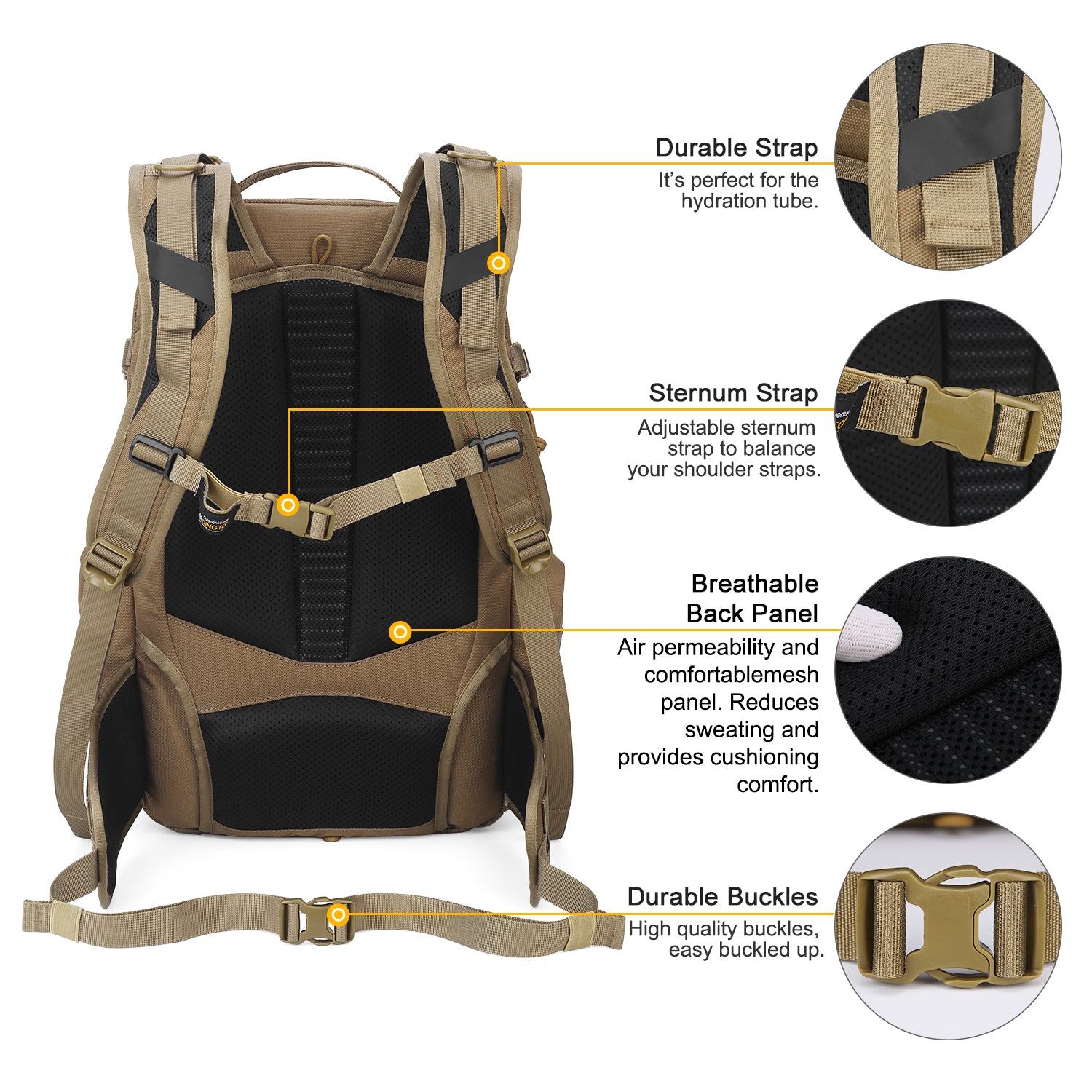 TM6618] Mardingtop 35L Molle Tactical Military Backpack for Men，Cordu