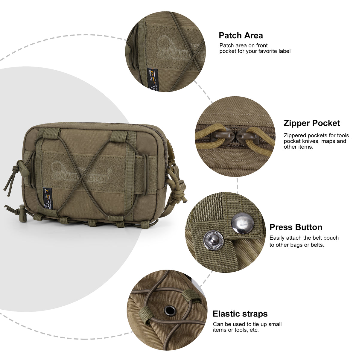 [M50539] 600D Tactical MOLLE Admin Pouch