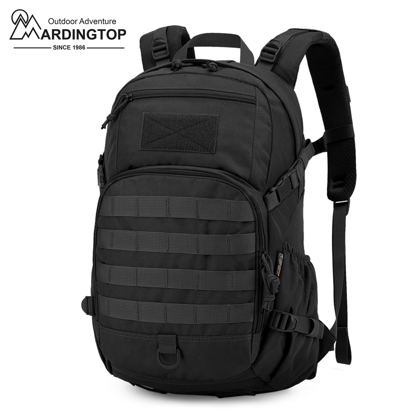 [M6539-25L] Mardingtop Small Tactical Backpack with Rain Cover, 25L Molle Hiking Backpack for Backpacking, Cycling and Biking