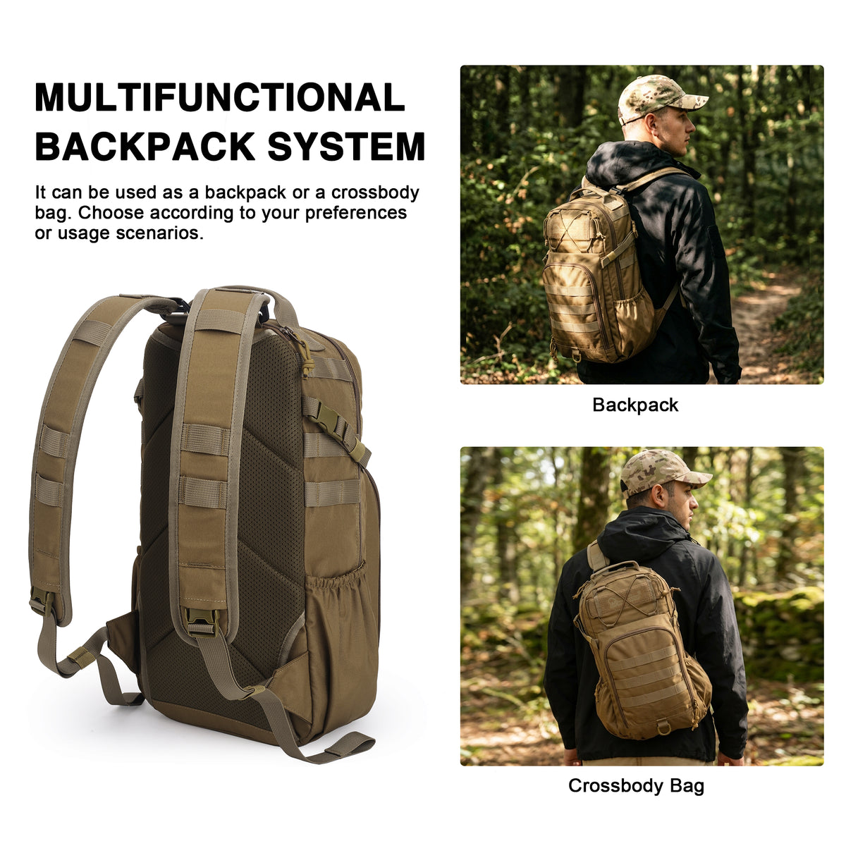 [G0039] 25L Convertible Tactical Backpack
