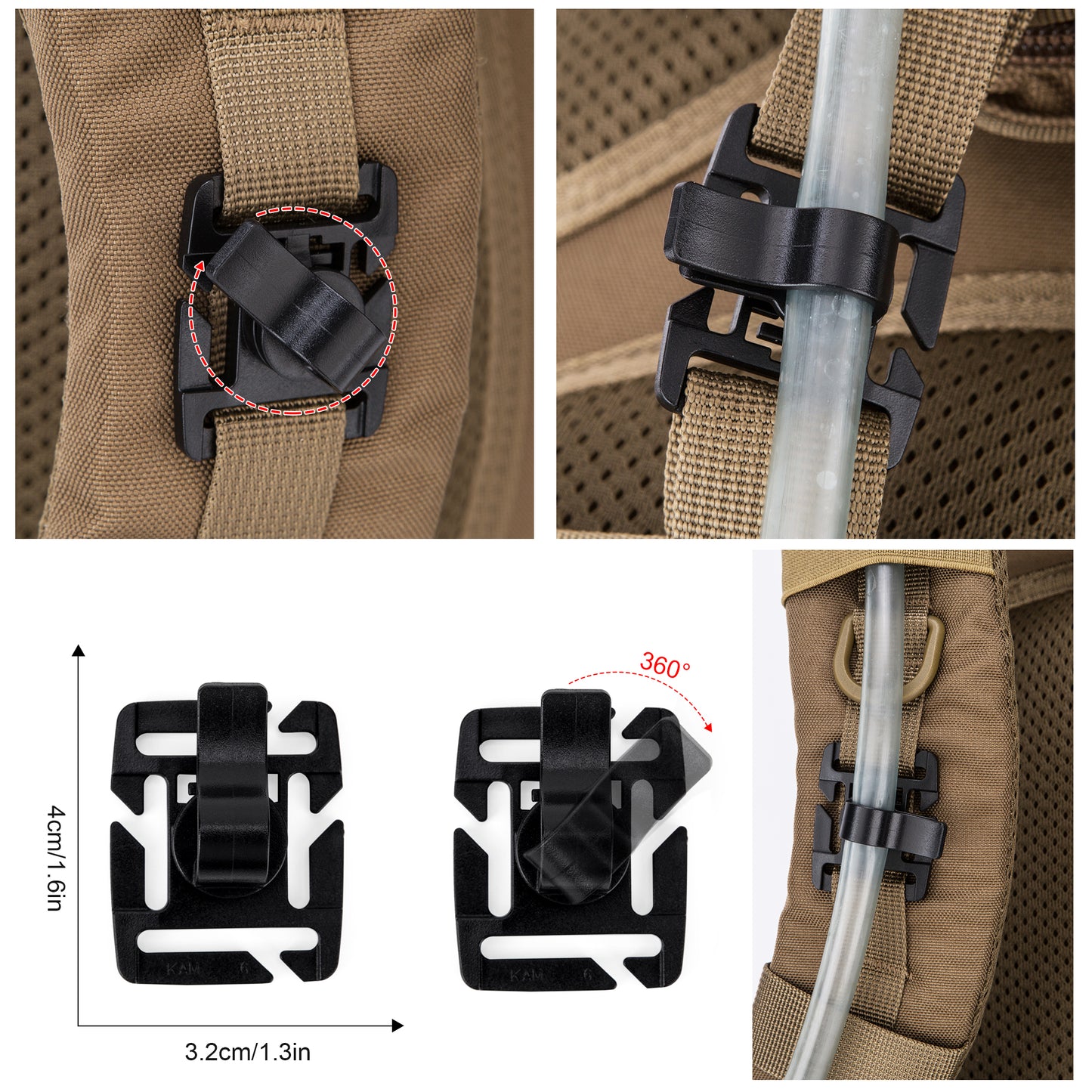 [ZSKJ01] Mardingtop 34 Pieces Tactical Molle Accessories Equipment Clip Strap for Tactical Backpacks