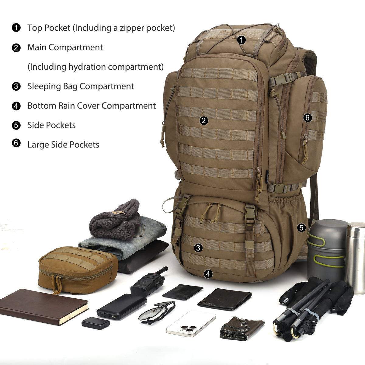 [G0029] 50L Internal Frame Backpack