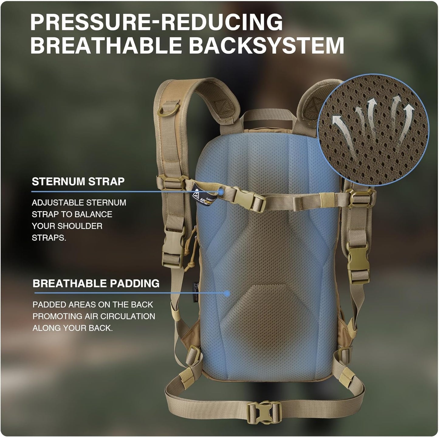 [G0004]Mardingtop 15L Tactical MOLLE Hydration Backpack – Small Military Bag for Motorcycle, Hiking, Riding, Biking & EDC Daypack