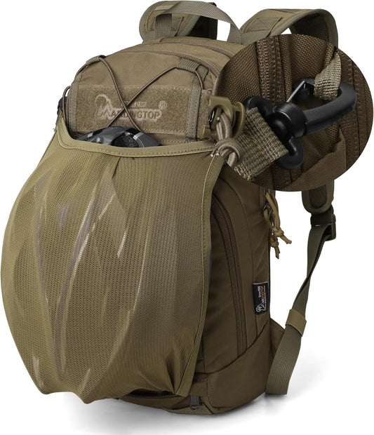 [G0004]Mardingtop 15L Tactical MOLLE Hydration Backpack – Small Military Bag for Motorcycle, Hiking, Riding, Biking & EDC Daypack