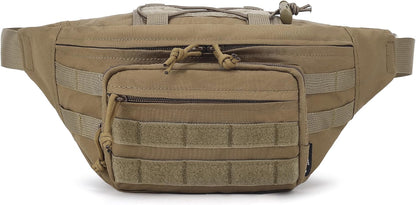 [50608] Mardingtop Tactical Fanny Pack for Men, Military Crossbody Waist Bag Utility Hip Belt Bumbag for Outdoor Travel,Hiking,Running,Walking,Fishing,EDC