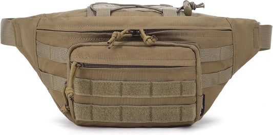 [50608] Mardingtop Tactical Fanny Pack for Men, Military Crossbody Waist Bag Utility Hip Belt Bumbag for Outdoor Travel,Hiking,Running,Walking,Fishing,EDC