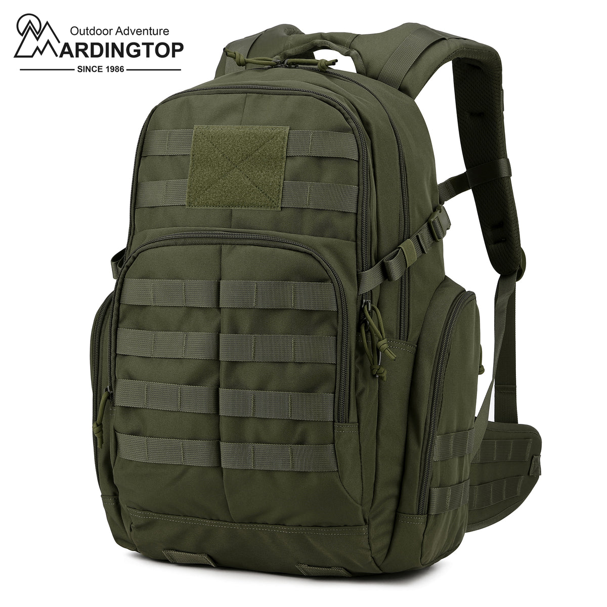 battletac 40l hiking backpack Mardingtop Tactical Backpacks Molle daypacks for Camping Hiking Military Traveling Motorcycle including a padded laptop Size:7'0