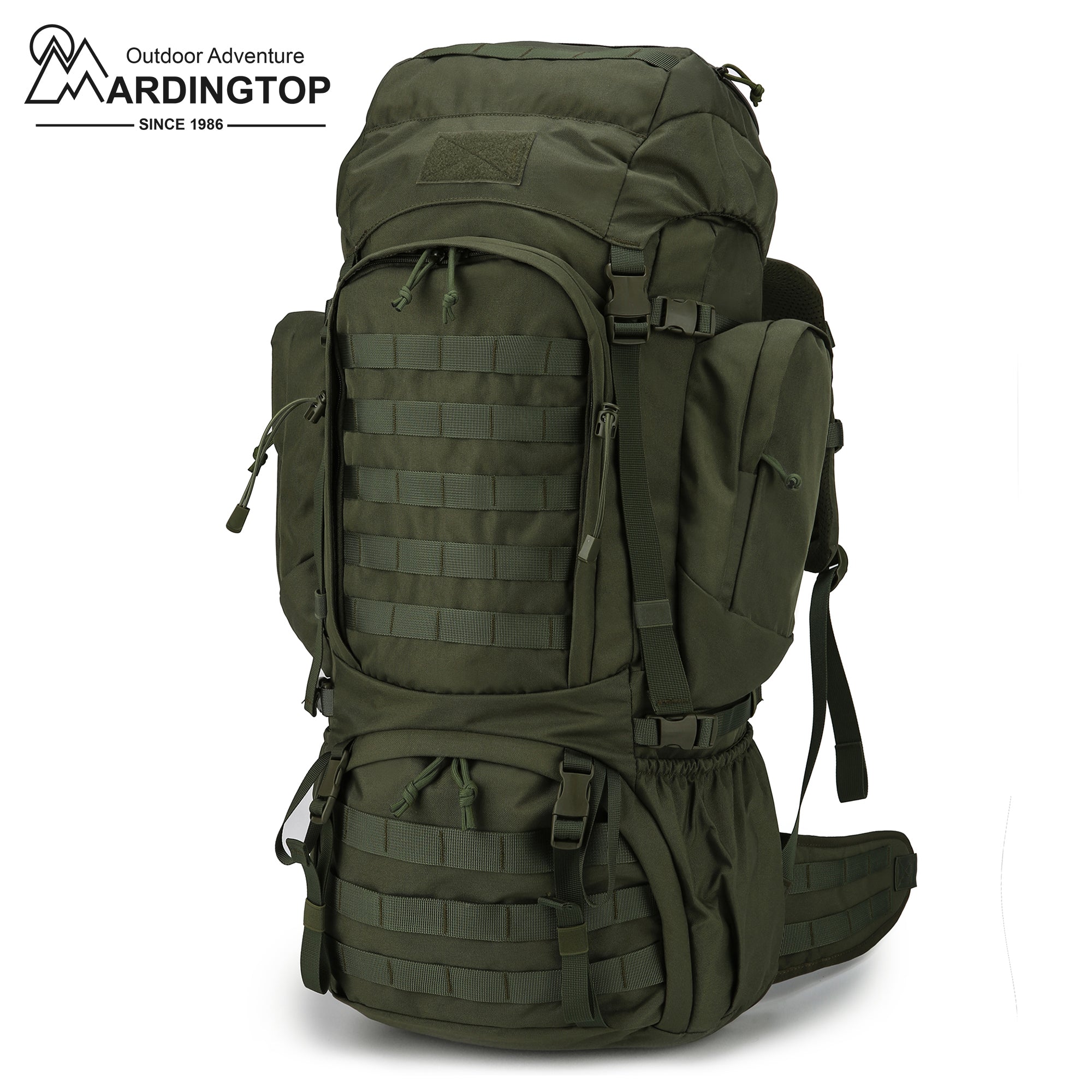 Mardingtop 60L Military Internal Frame Backpack for Hiking Camping Hunting Rucksack Backpack with Rain Cover