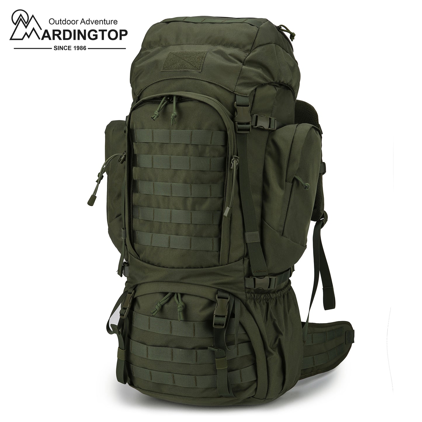 [M6226] Mardingtop 60L Molle Hiking Internal Frame Backpacks with Rain Cover