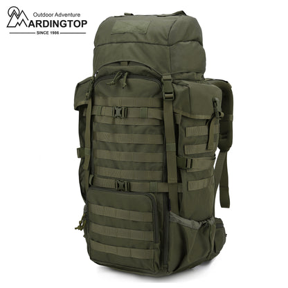 mk rain backpack Mardingtop 70L Hiking Internal Frame Backpacks with Rain Cover Black Army Green