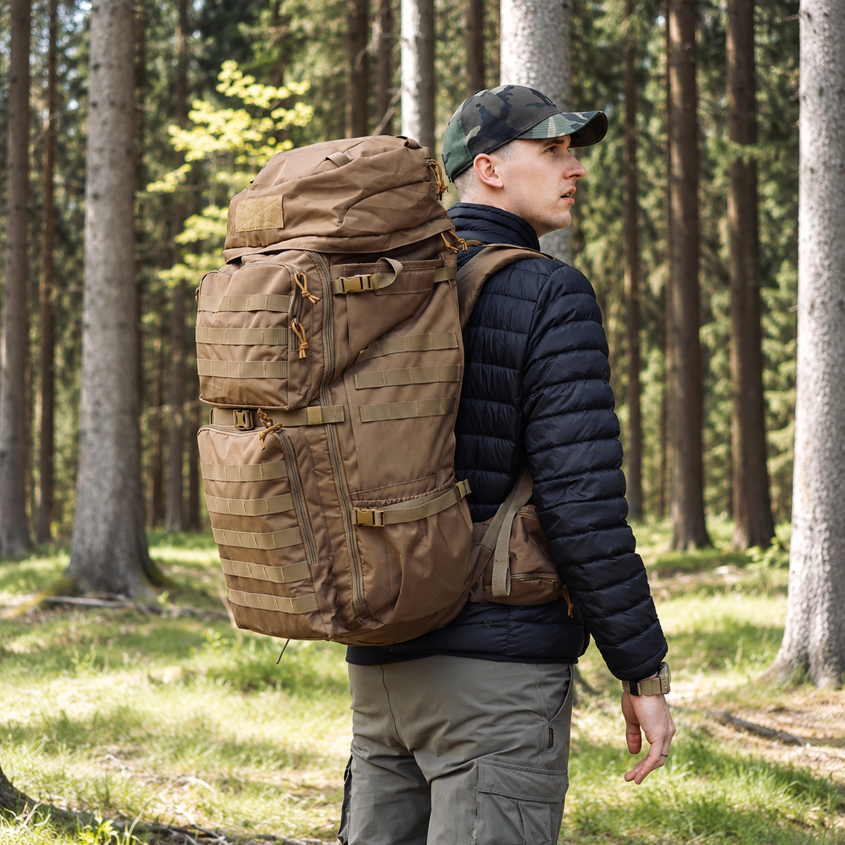 [M6312] 75L Internal Frame Hiking Backpack