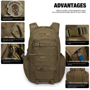 [M6290] Mardingtop 28L Tactical Backpack For Outdoor Adventure