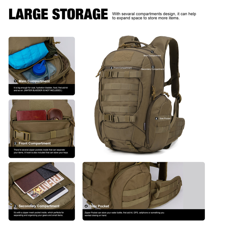 [M6290] Mardingtop 28L Tactical Backpack For Outdoor Adventure