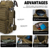 [M6312] Mardingtop 75L Molle Hiking Internal Frame Backpack with Rain Cover