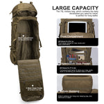 [M6312] Mardingtop 75L Molle Hiking Internal Frame Backpack with Rain Cover