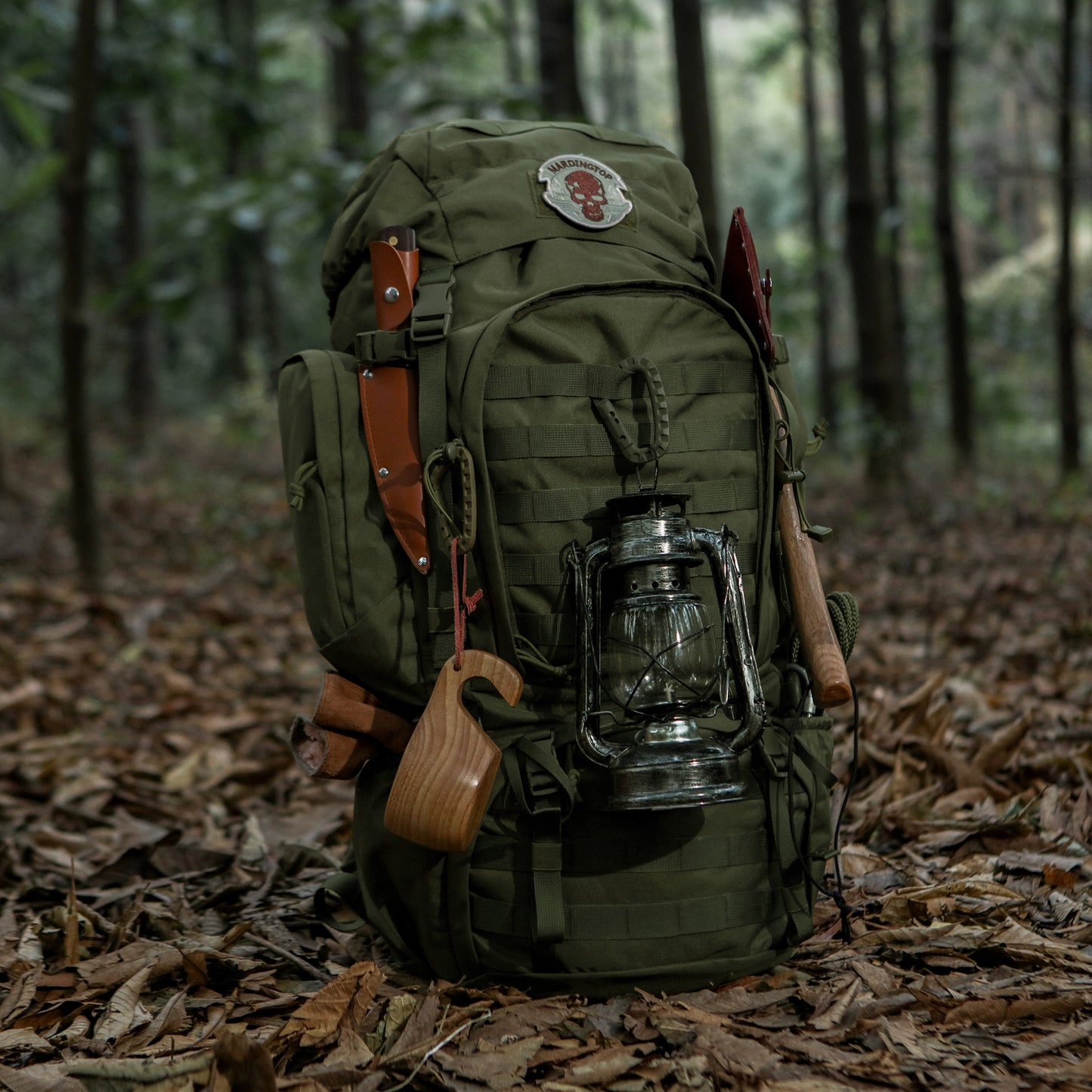 [M6226] Mardingtop 60L Molle Hiking Internal Frame Backpacks with Rain Cover