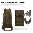 [M6312] 75L Internal Frame Hiking Backpack