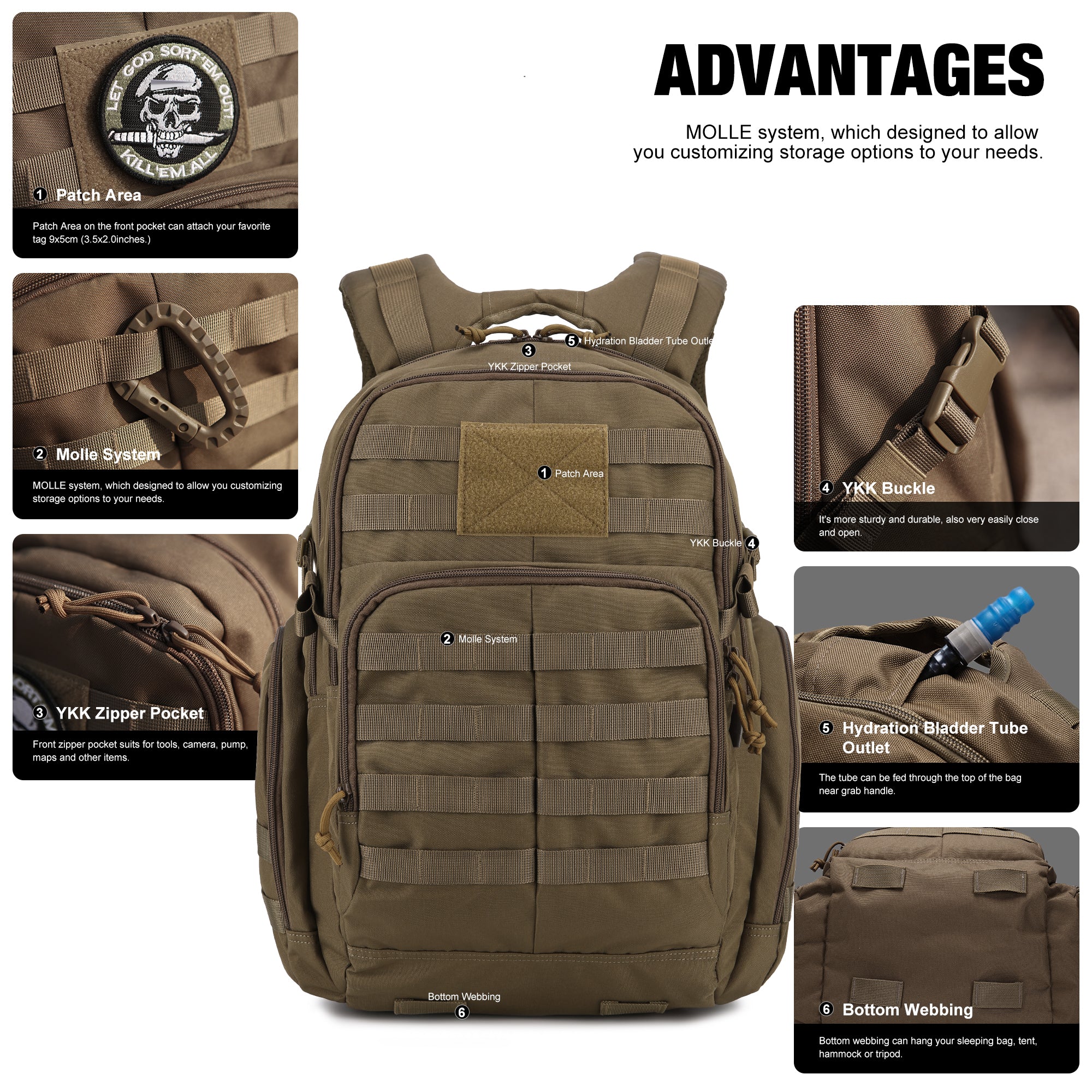 Mardingtop 40l tactical backpack hotsell