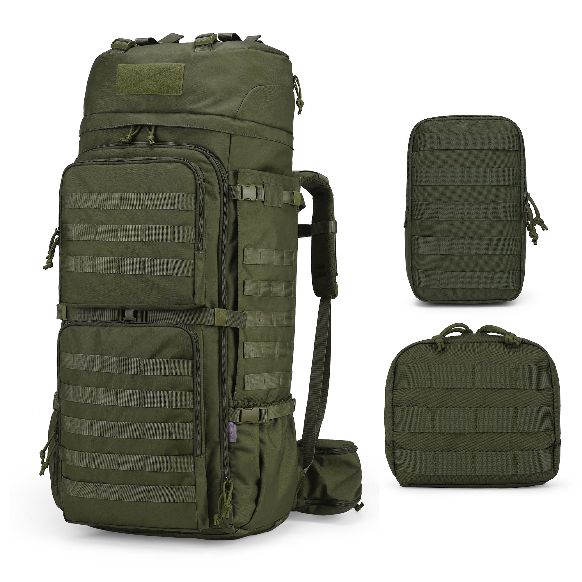 [M6312] Mardingtop 75L Molle Hiking Internal Frame Backpack with Rain Cover