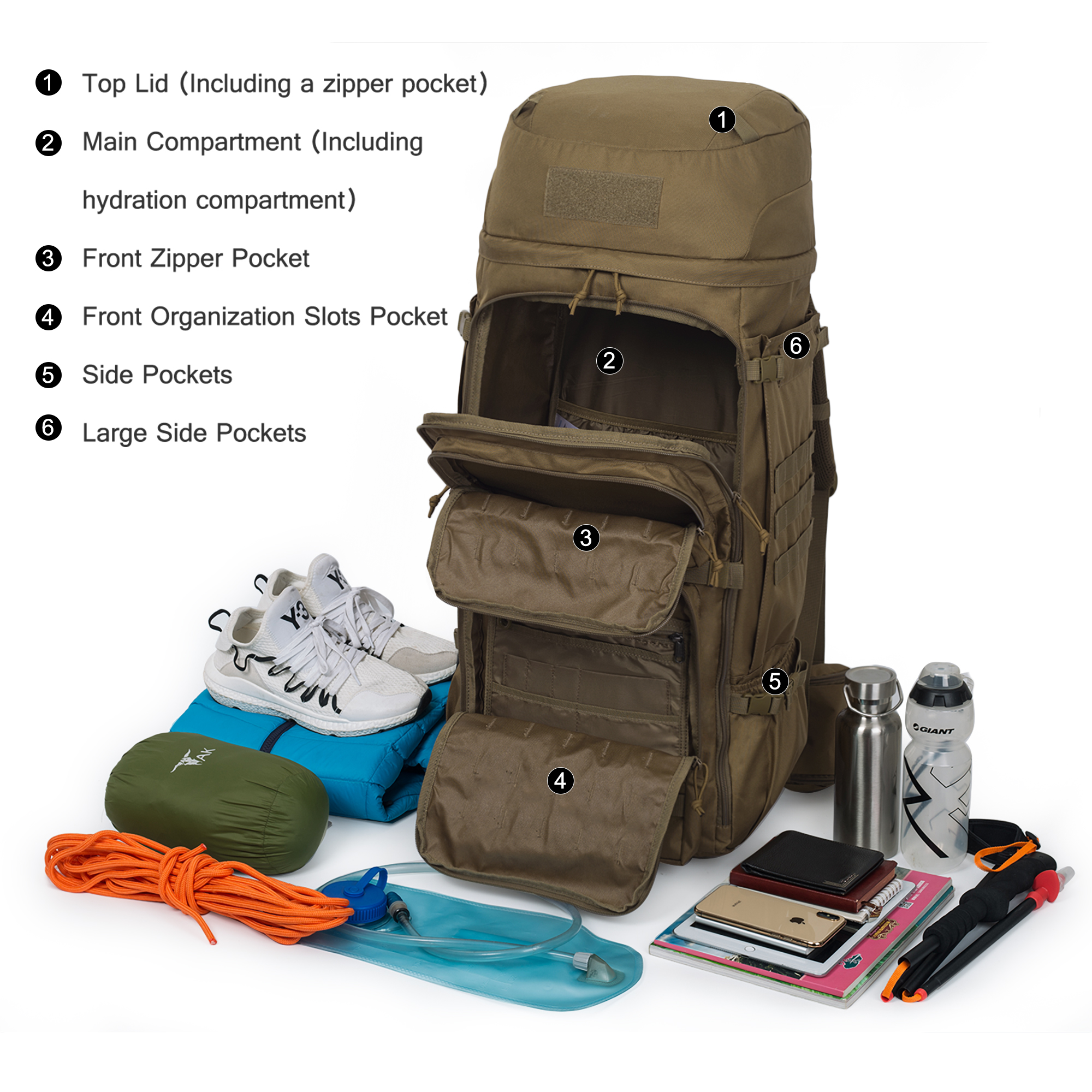 Outdoor Backpack Shoulder Strap Pouch, Clip On Pouch, Backpack Attachment  Bag Phone Storage Bag - Temu
